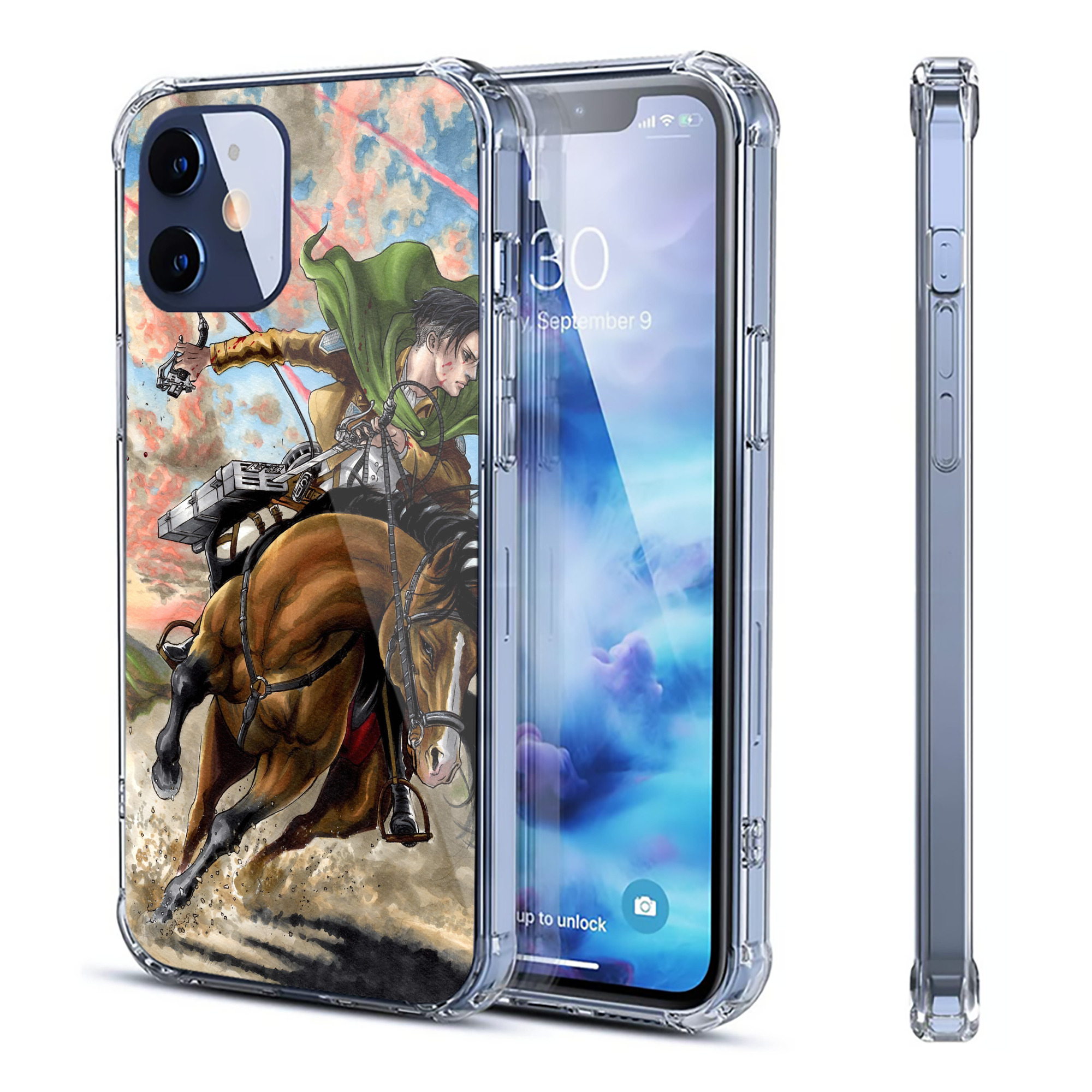 （画像用） 進撃の巨人 Attack on Titan 【iPhone 12シリーズ対応】透明スマホケース（クリアソフトケース）